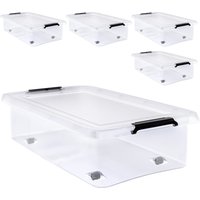 Aufbewahrungsbox 4er-Set Transparent 60x40x17cm 30L von Deuba®