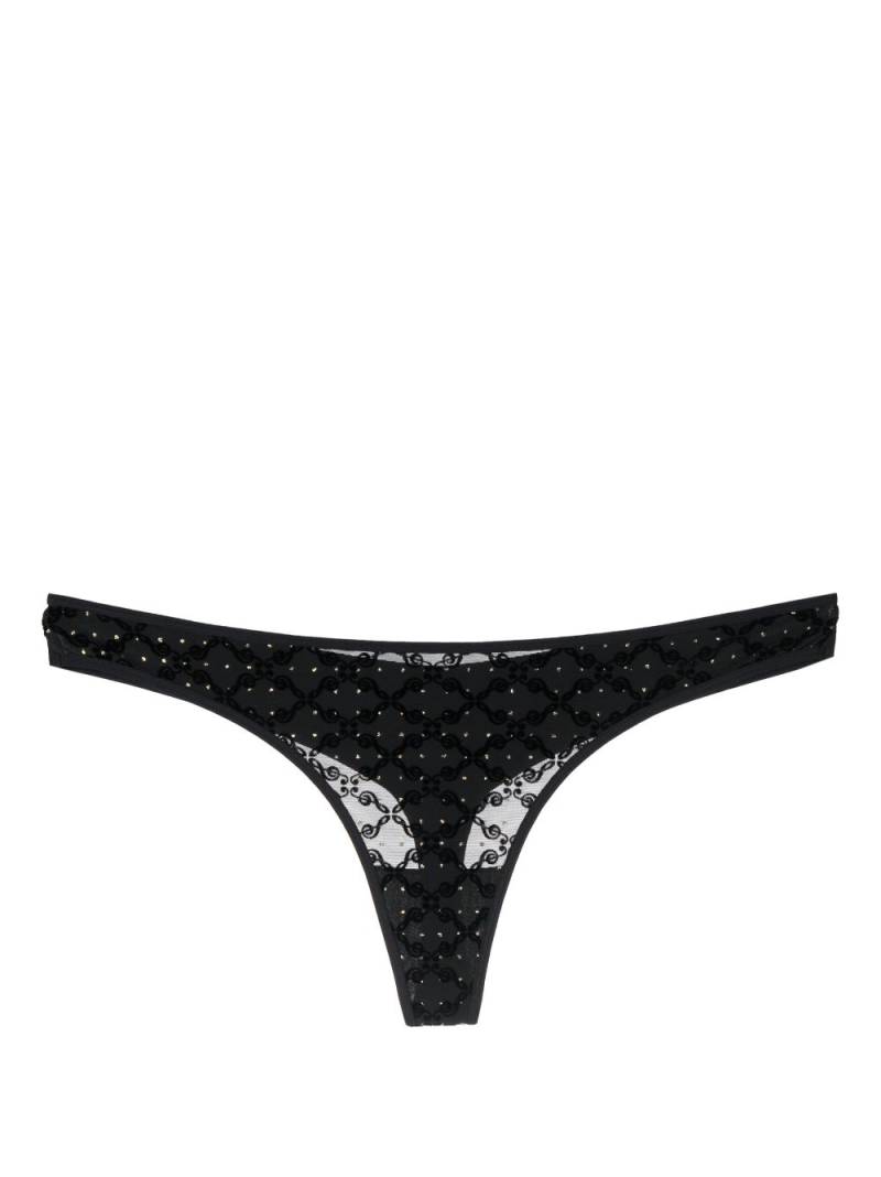 Marlies Dekkers Calliope devoré-effect thong - Black von Marlies Dekkers