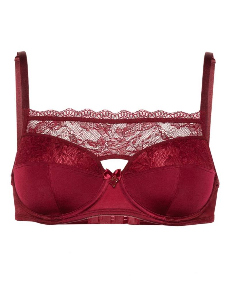 Marlies Dekkers Carita lace plunge bra - Red von Marlies Dekkers