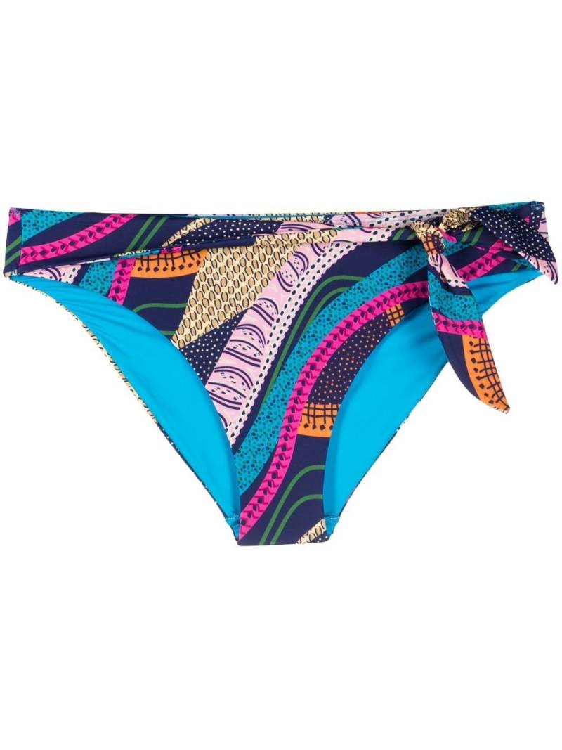 Marlies Dekkers Lotus mix-print bikini-bottoms - Blue von Marlies Dekkers