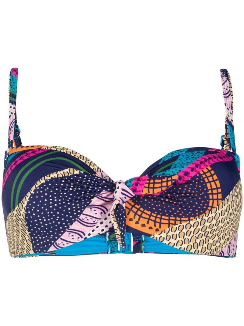 Marlies Dekkers Lotus mix-print bikini-top - Blue von Marlies Dekkers