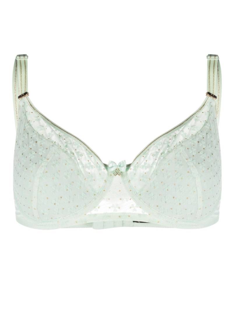 Marlies Dekkers Lucky Clover patterned-jacquard mesh bra - Green von Marlies Dekkers