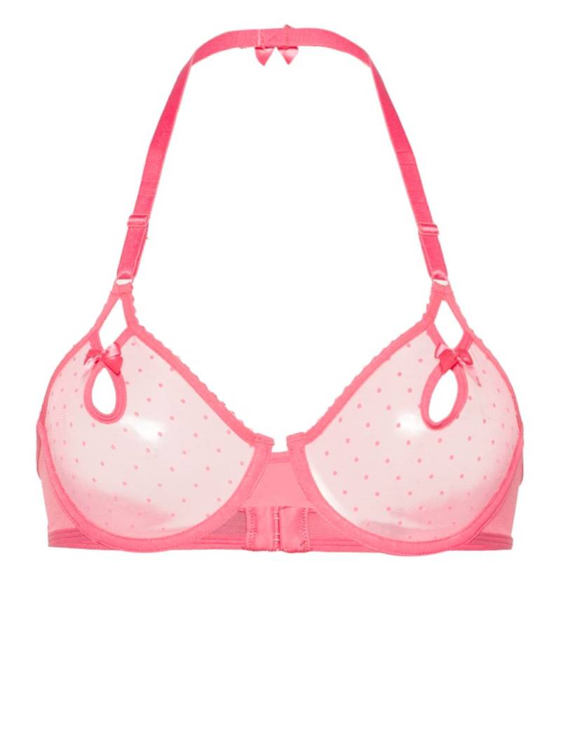 Marlies Dekkers Peekaboo point d'esprit plunge bra - Pink von Marlies Dekkers