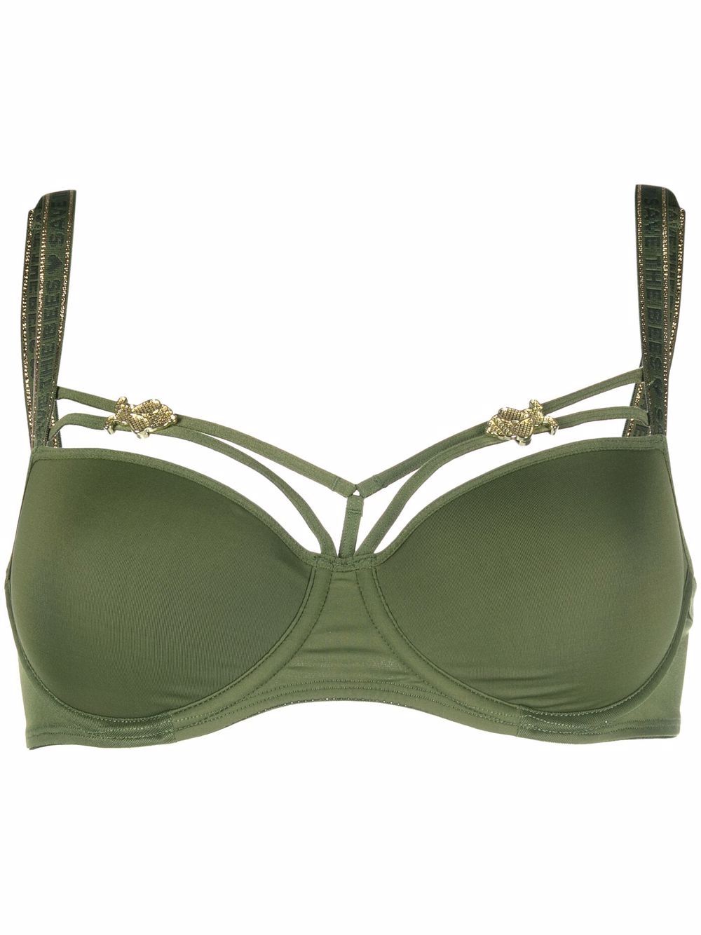 Marlies Dekkers Queen Bee padded plunge bra - Green von Marlies Dekkers