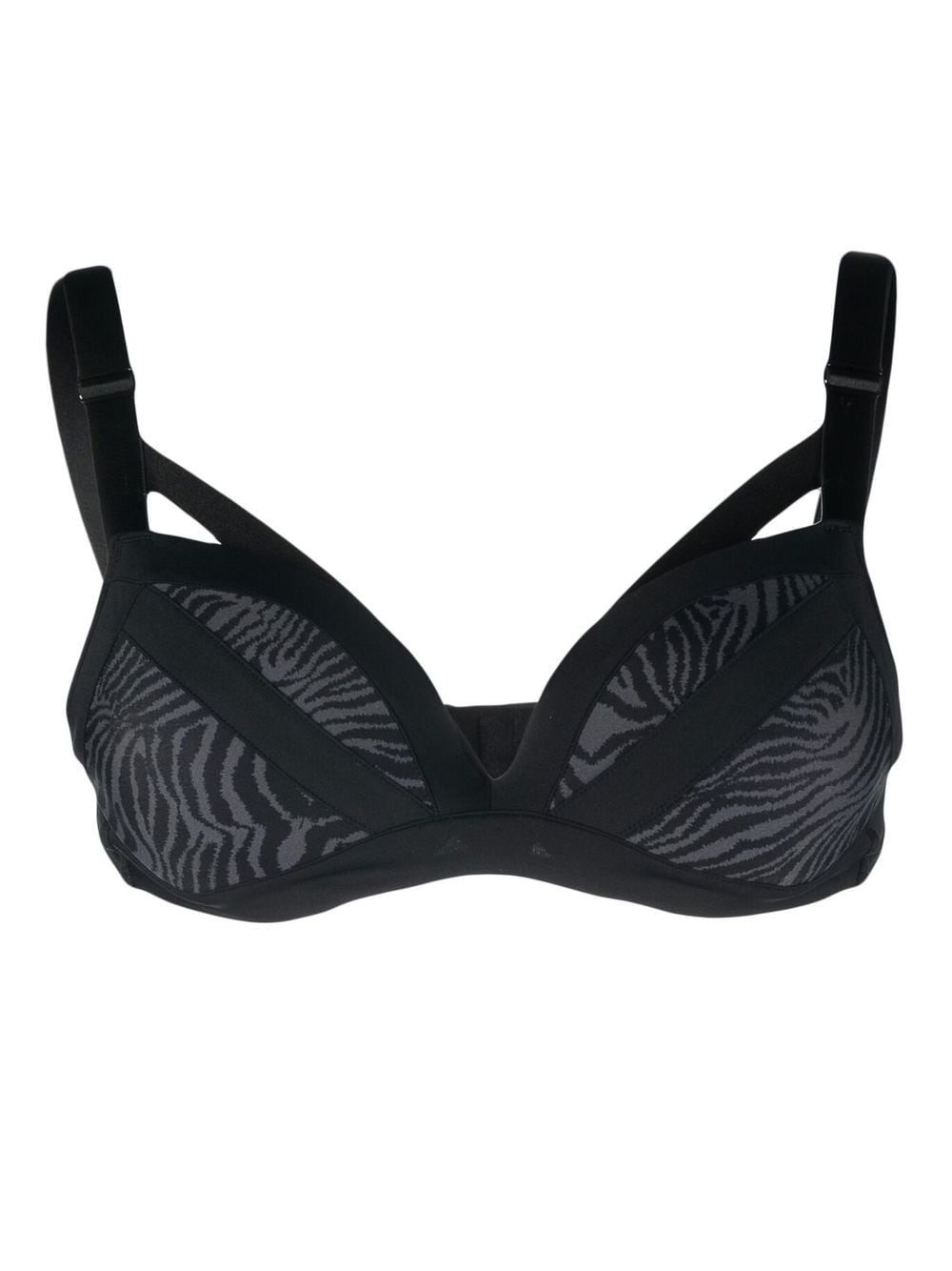 Marlies Dekkers Wing Power zebra-print bra - Black von Marlies Dekkers