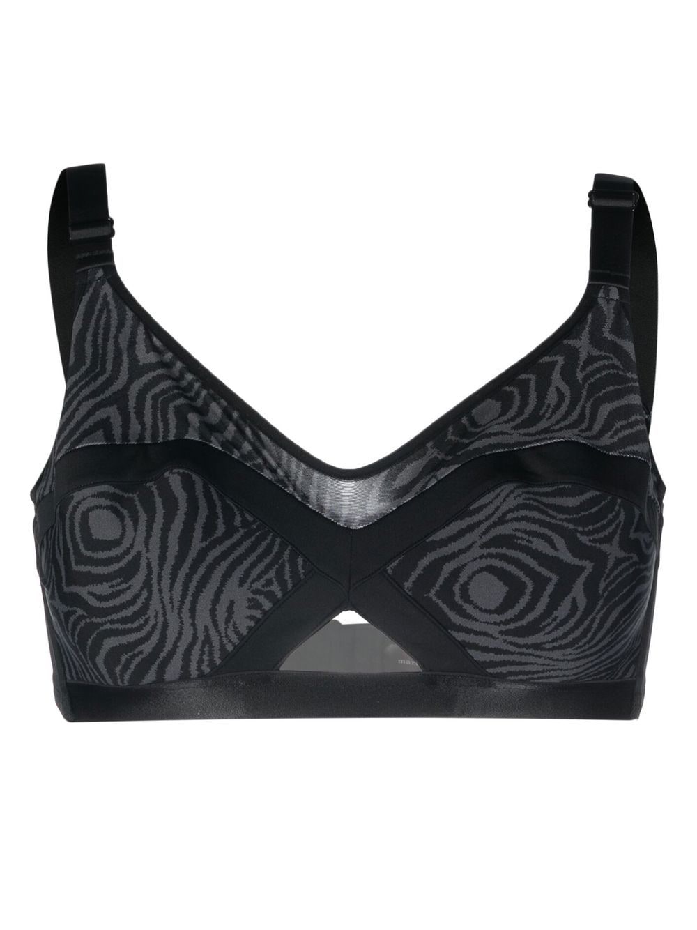 Marlies Dekkers Wing Power zebra-print bralette - Black von Marlies Dekkers