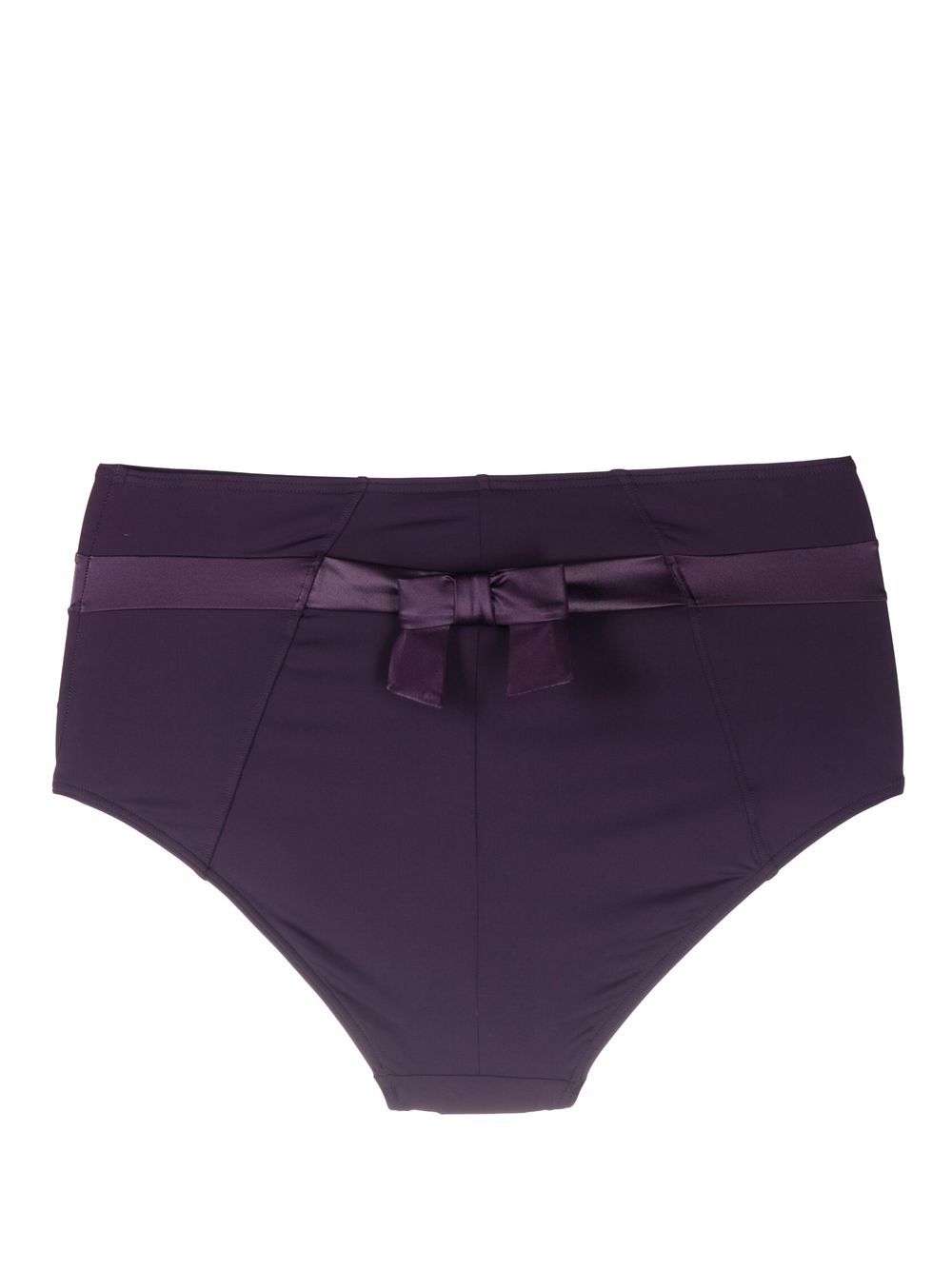 Marlies Dekkers satin bow high-waist bottoms - Purple von Marlies Dekkers