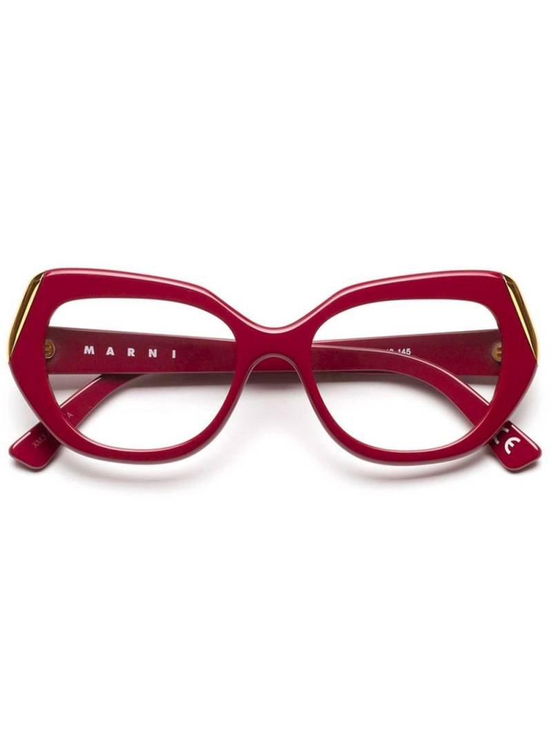 Marni Eyewear Antelope glasses - Red von Marni Eyewear