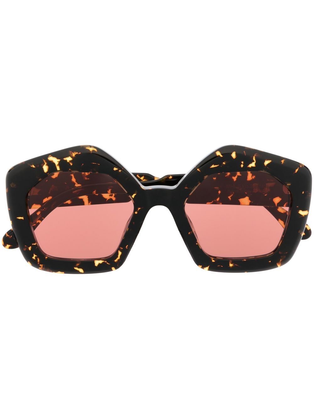 Marni Eyewear MHL pentagon sunglasses - Brown von Marni Eyewear