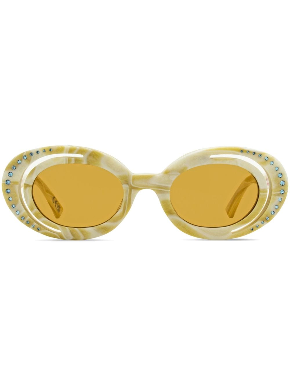 Marni Eyewear Zion Canyon oval-frame sunglasses - Neutrals von Marni Eyewear