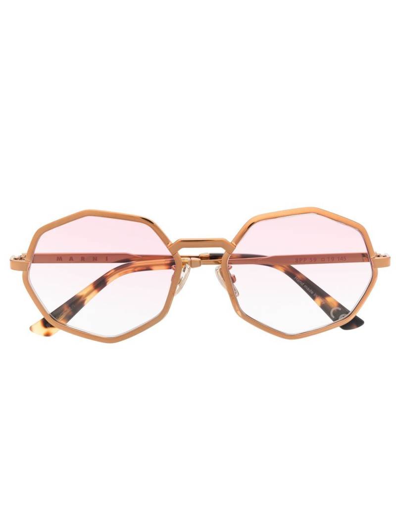 Marni Eyewear geometric-frame detail sunglasses - Pink von Marni Eyewear