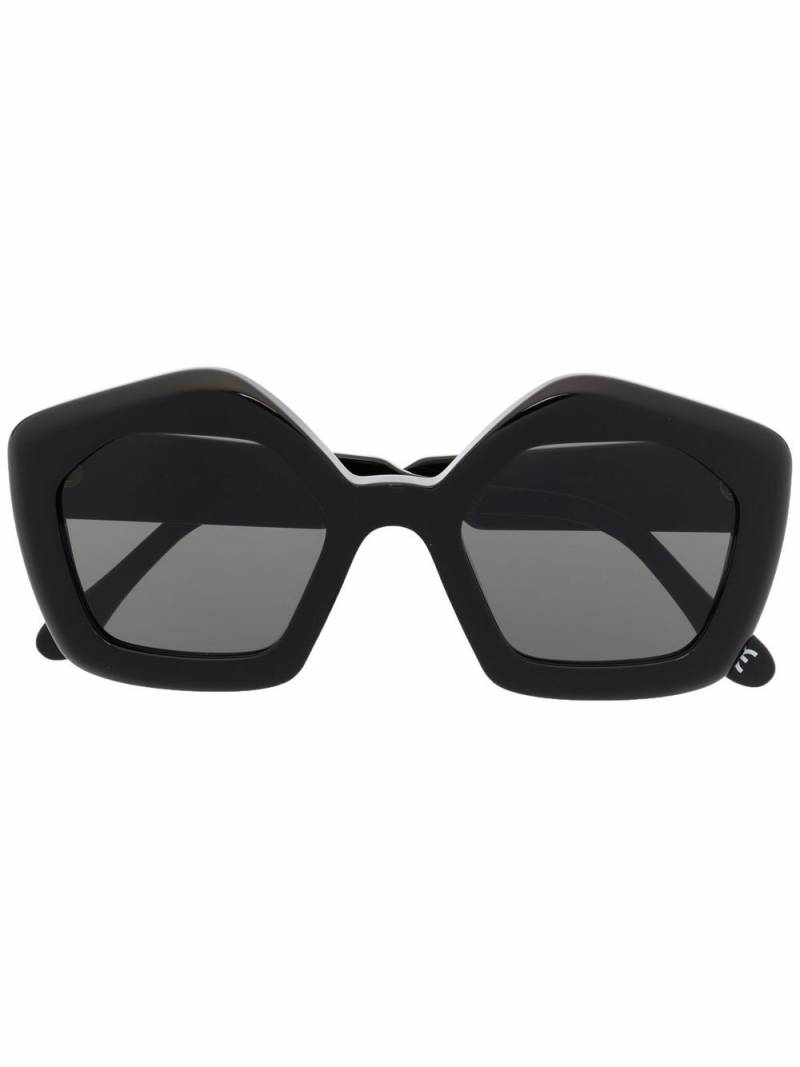 Marni Eyewear logo geometric sunglasses - Black von Marni Eyewear