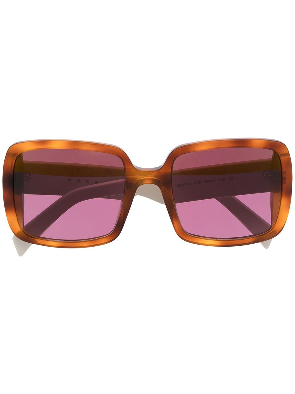 Marni Eyewear oversize square frame sunglases - Brown von Marni Eyewear