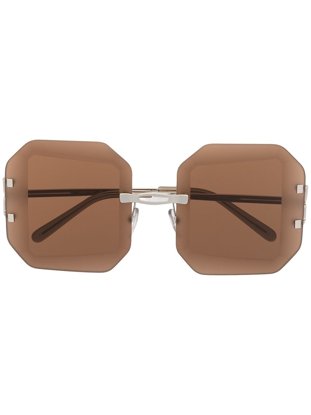 Marni Eyewear oversized sunglasses - Brown von Marni Eyewear