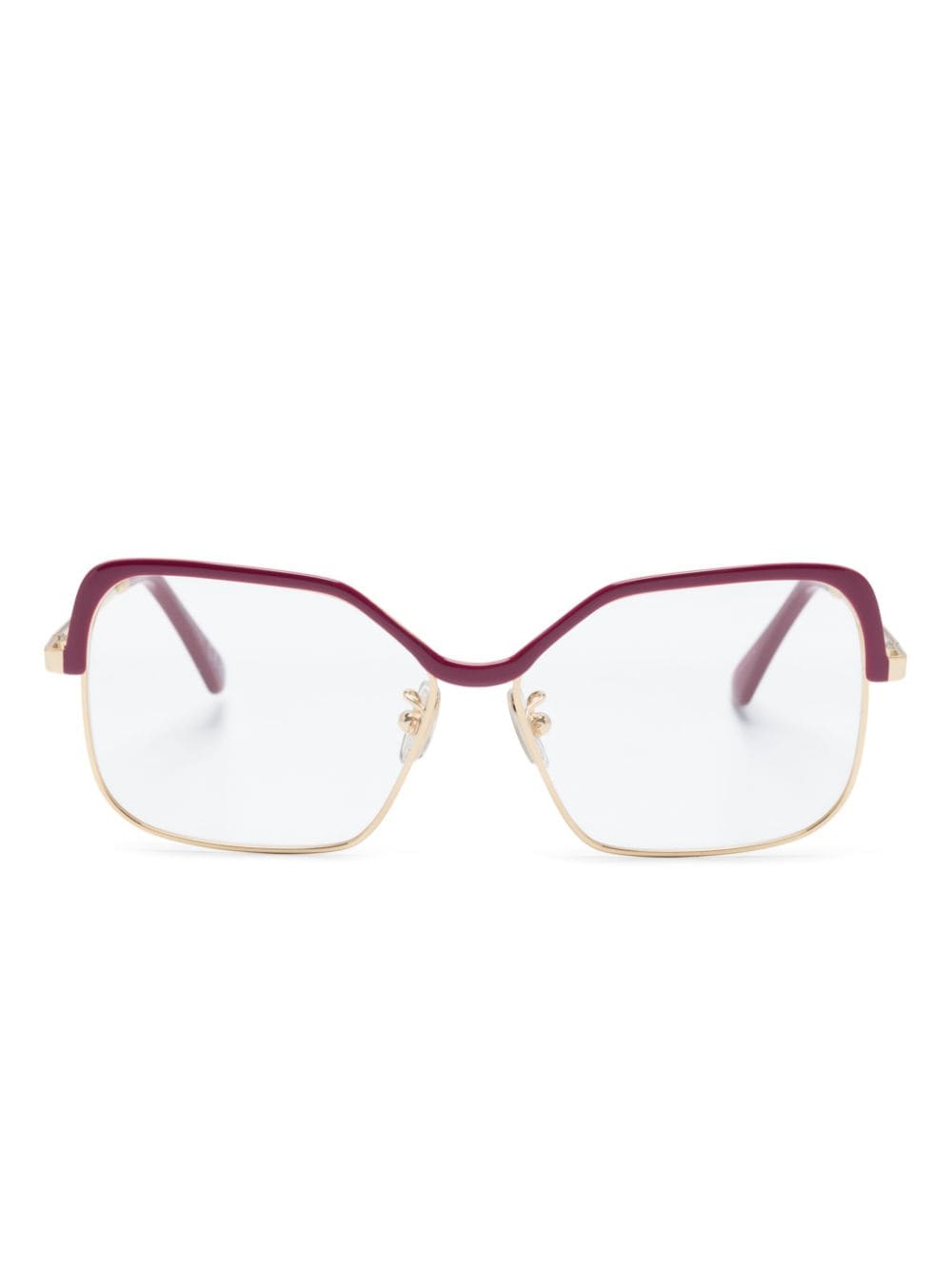 Marni Eyewear square-frame two-tone glasses - Red von Marni Eyewear