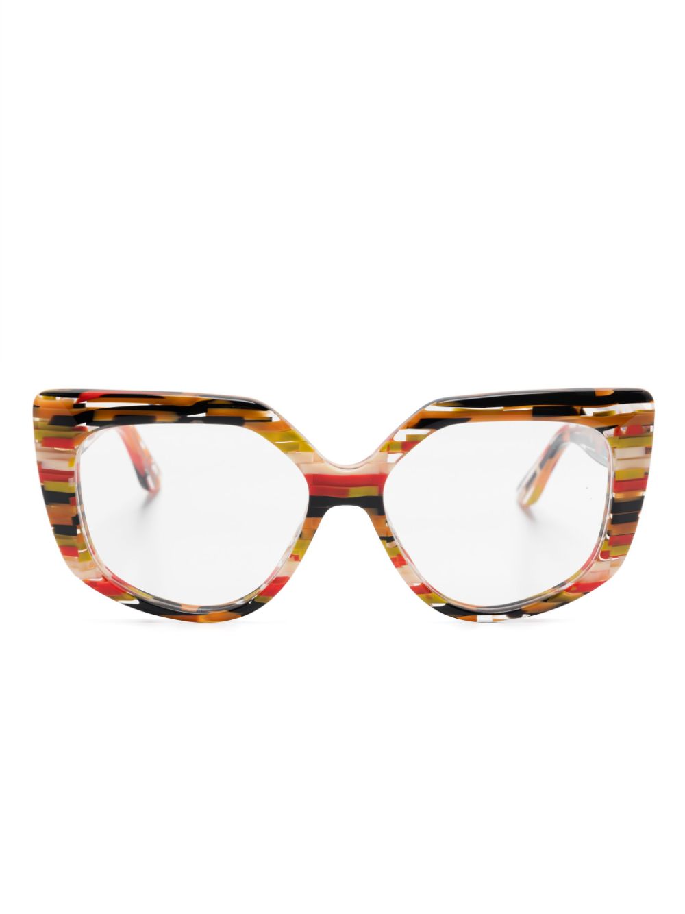 Marni Eyewear striped glasses - Brown von Marni Eyewear