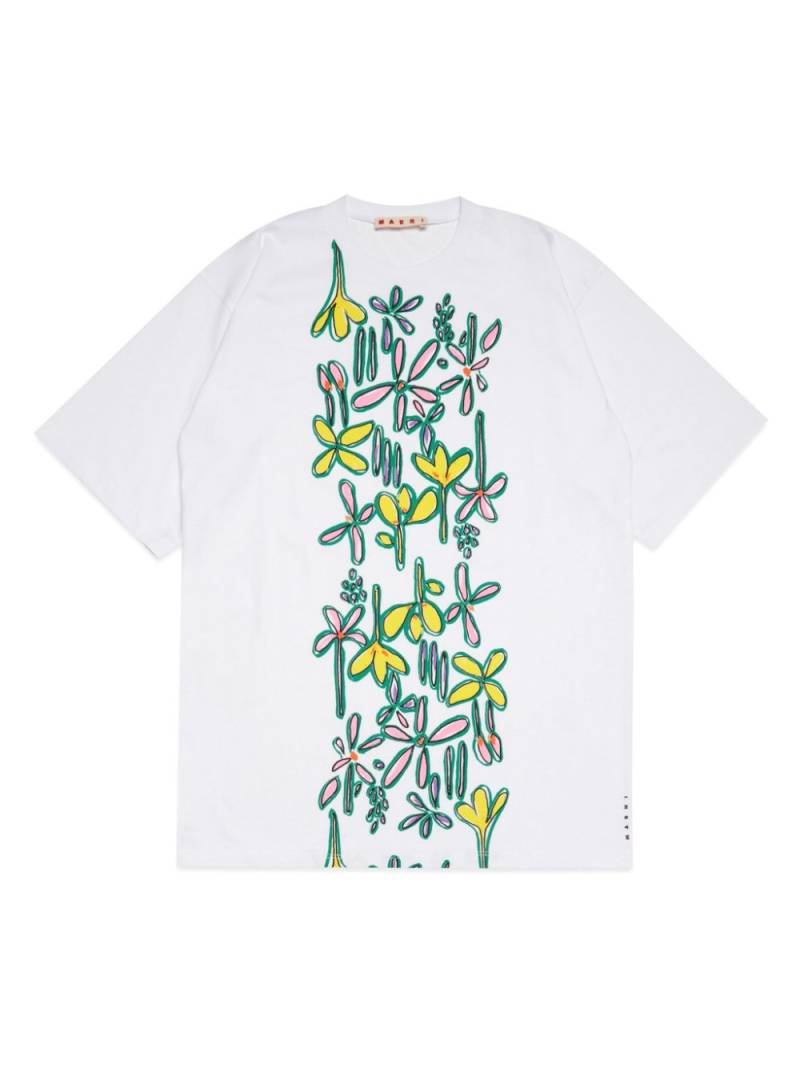 Marni Kids Cover-up graphic-print dress - White von Marni Kids