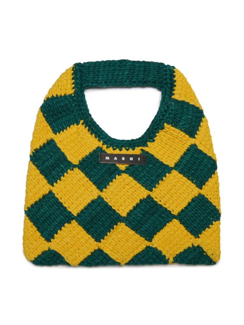 Marni Kids Diamond logo-patch bag - Green von Marni Kids