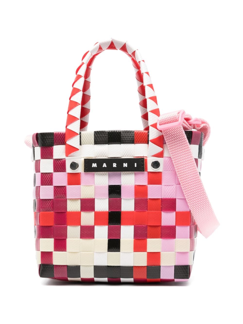 Marni Kids basket-weave tote bag - Pink von Marni Kids