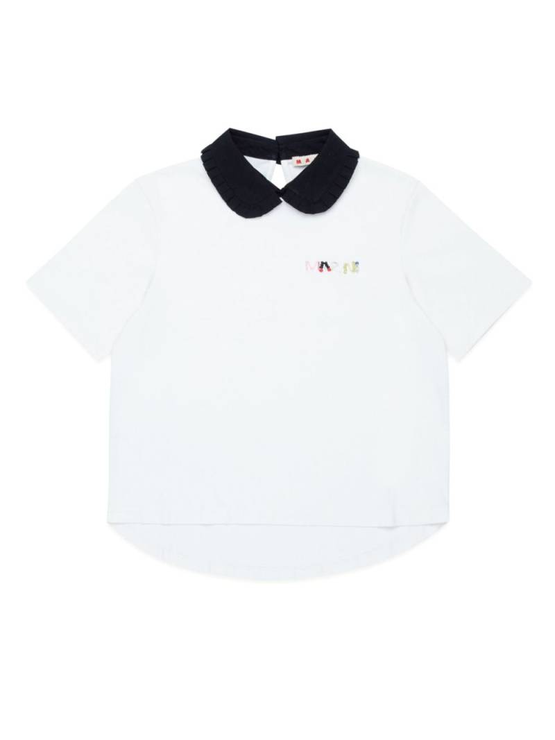 Marni Kids bead-embellished cotton T-shirt - White von Marni Kids