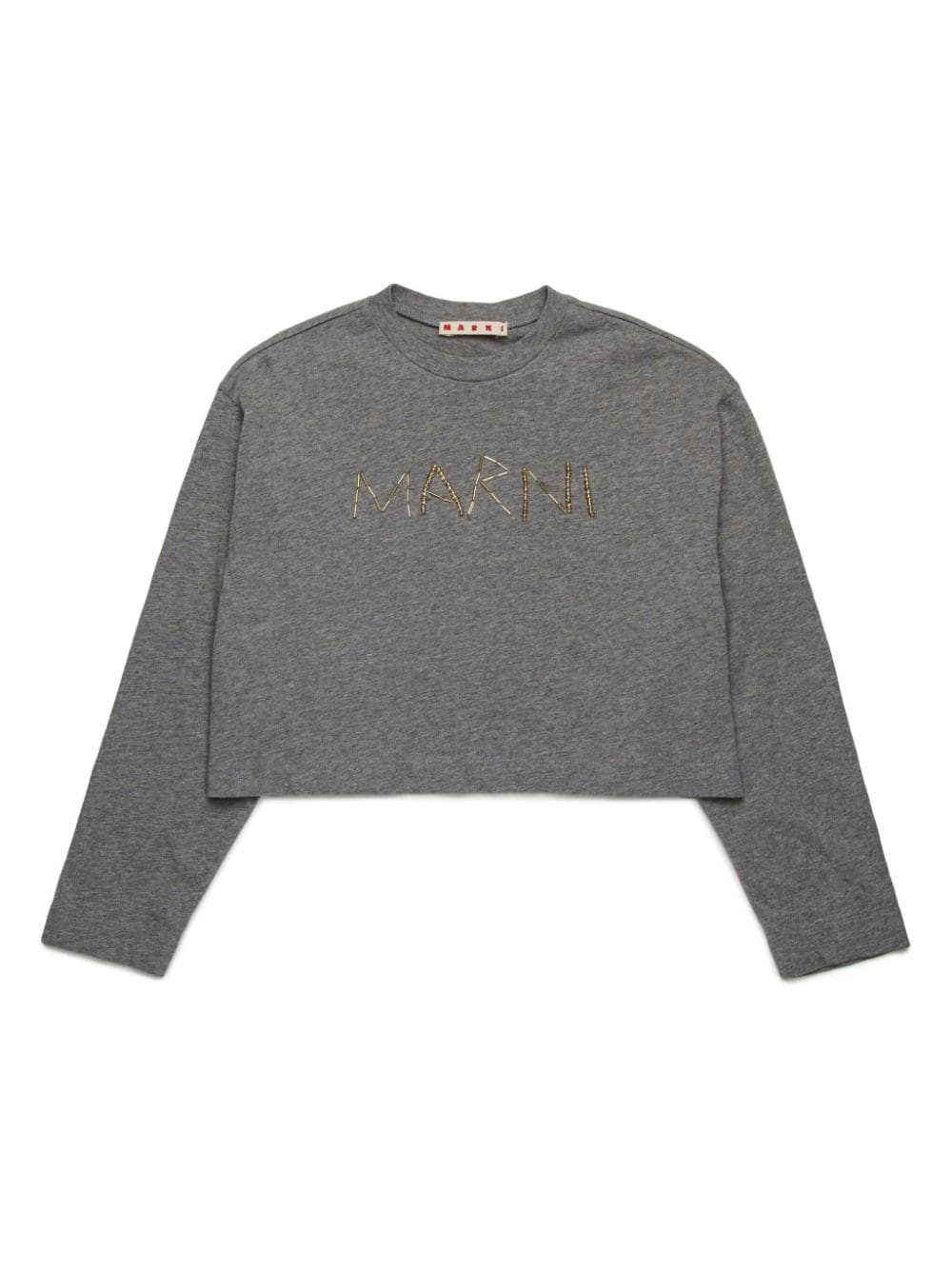 Marni Kids bead-logo sweatshirt - Grey von Marni Kids