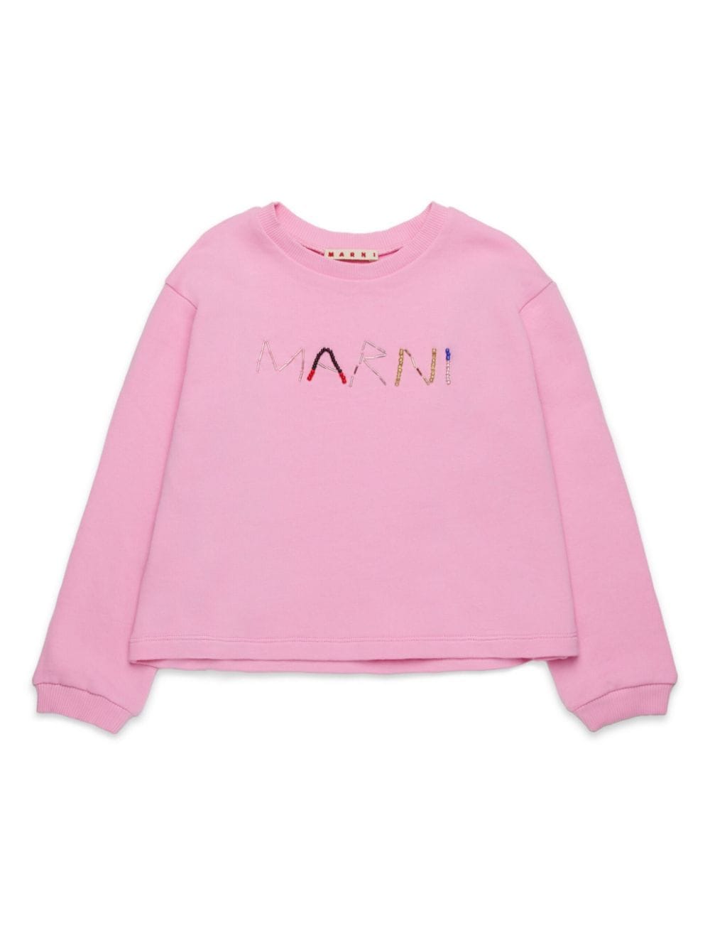 Marni Kids beaded jersey sweatshirt - Pink von Marni Kids