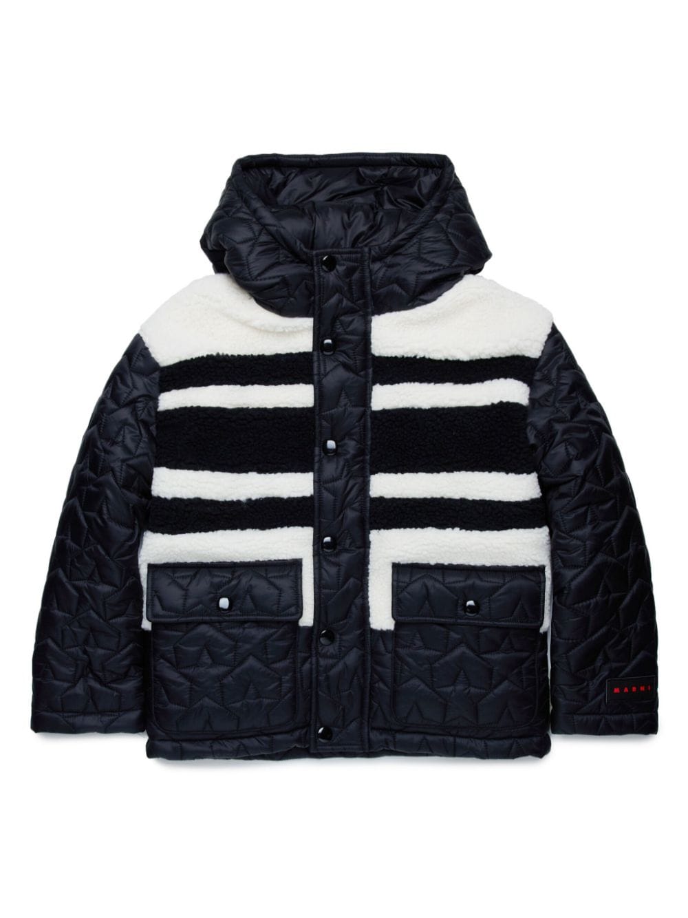 Marni Kids faux-fur quilted jacket - Black von Marni Kids