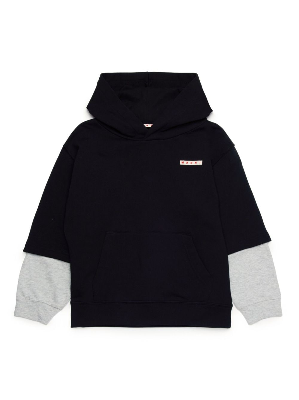 Marni Kids logo-appliqué layered sweatshirt - Black von Marni Kids