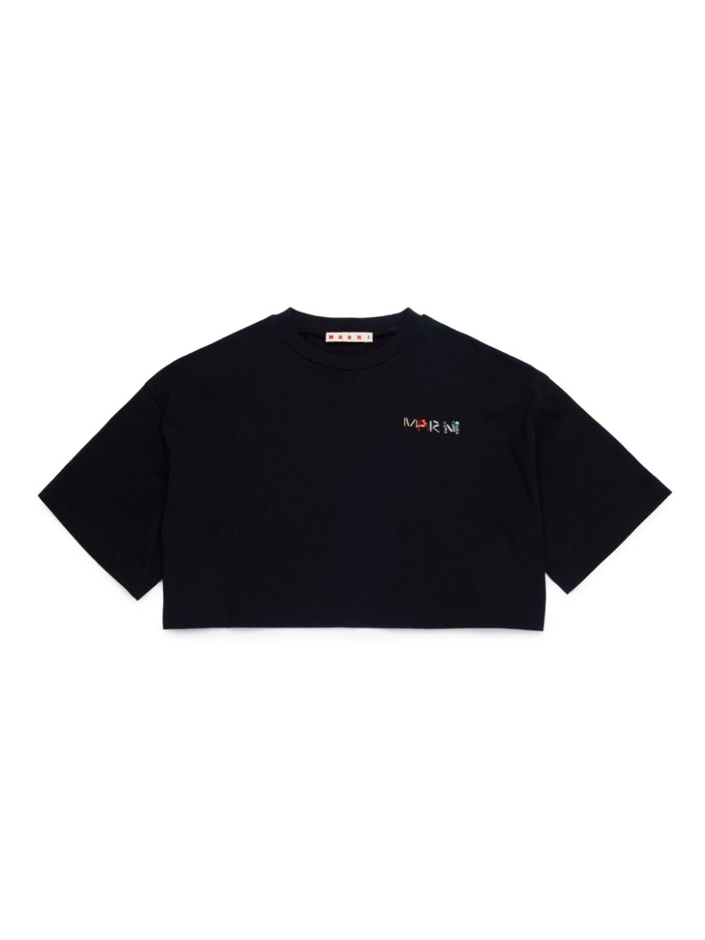 Marni Kids logo-embellished cotton T-shirt - Black von Marni Kids