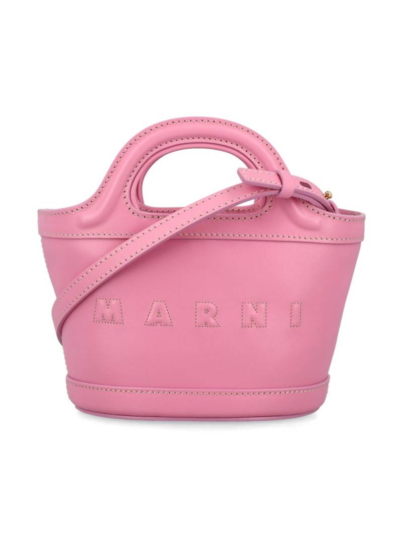 Marni Kids logo-embossed leather bag - Pink von Marni Kids