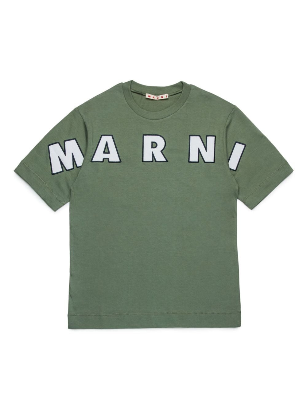 Marni Kids logo-embroidered T-shirt - Green von Marni Kids