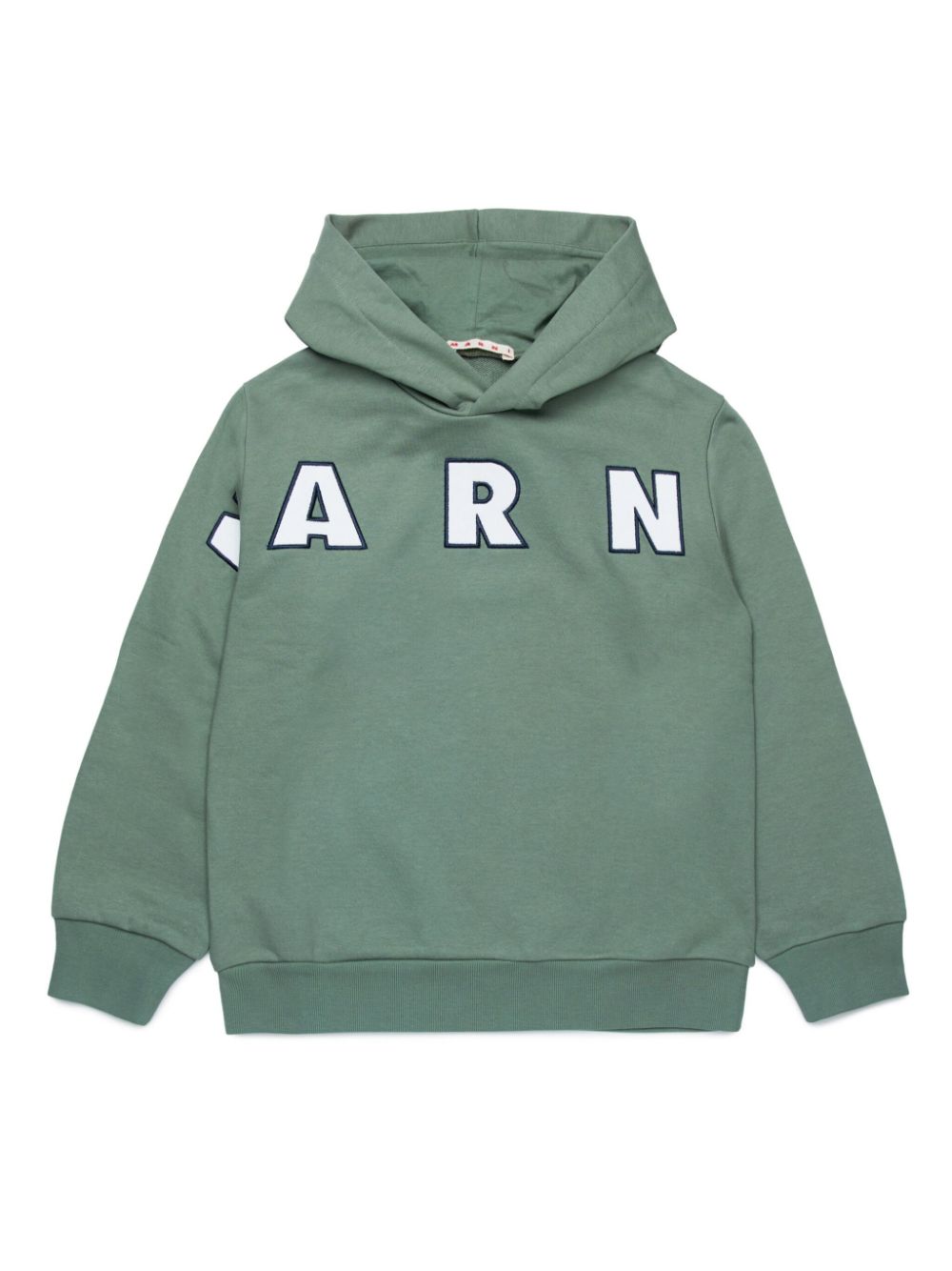 Marni Kids logo-embroidered hoodie - Green von Marni Kids