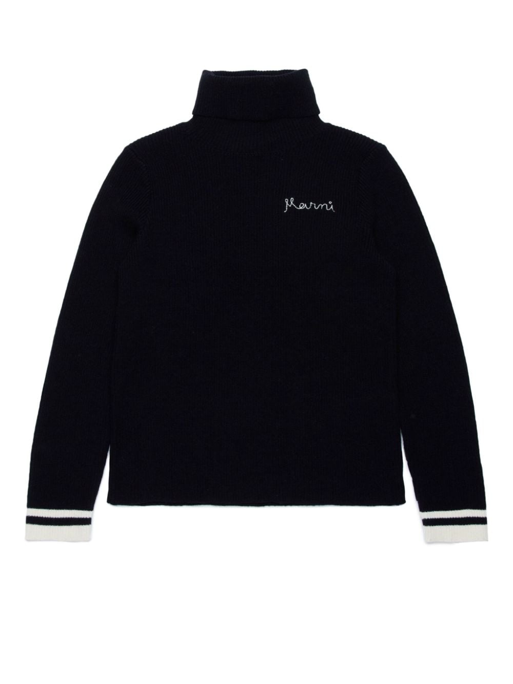 Marni Kids logo-embroidered jumper - Black von Marni Kids