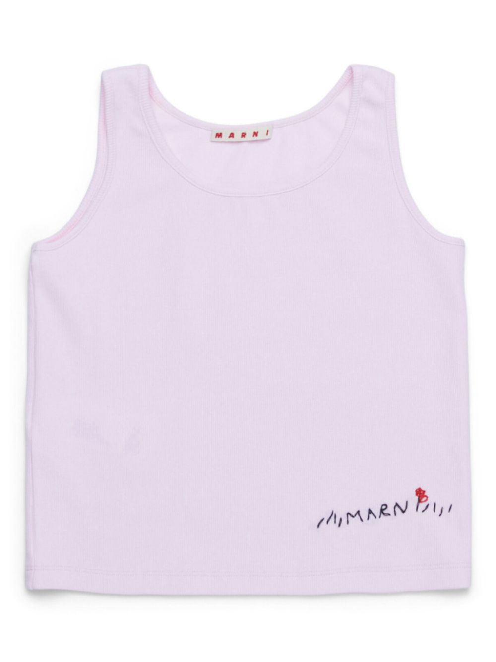 Marni Kids logo-embroidered tank top - Pink von Marni Kids