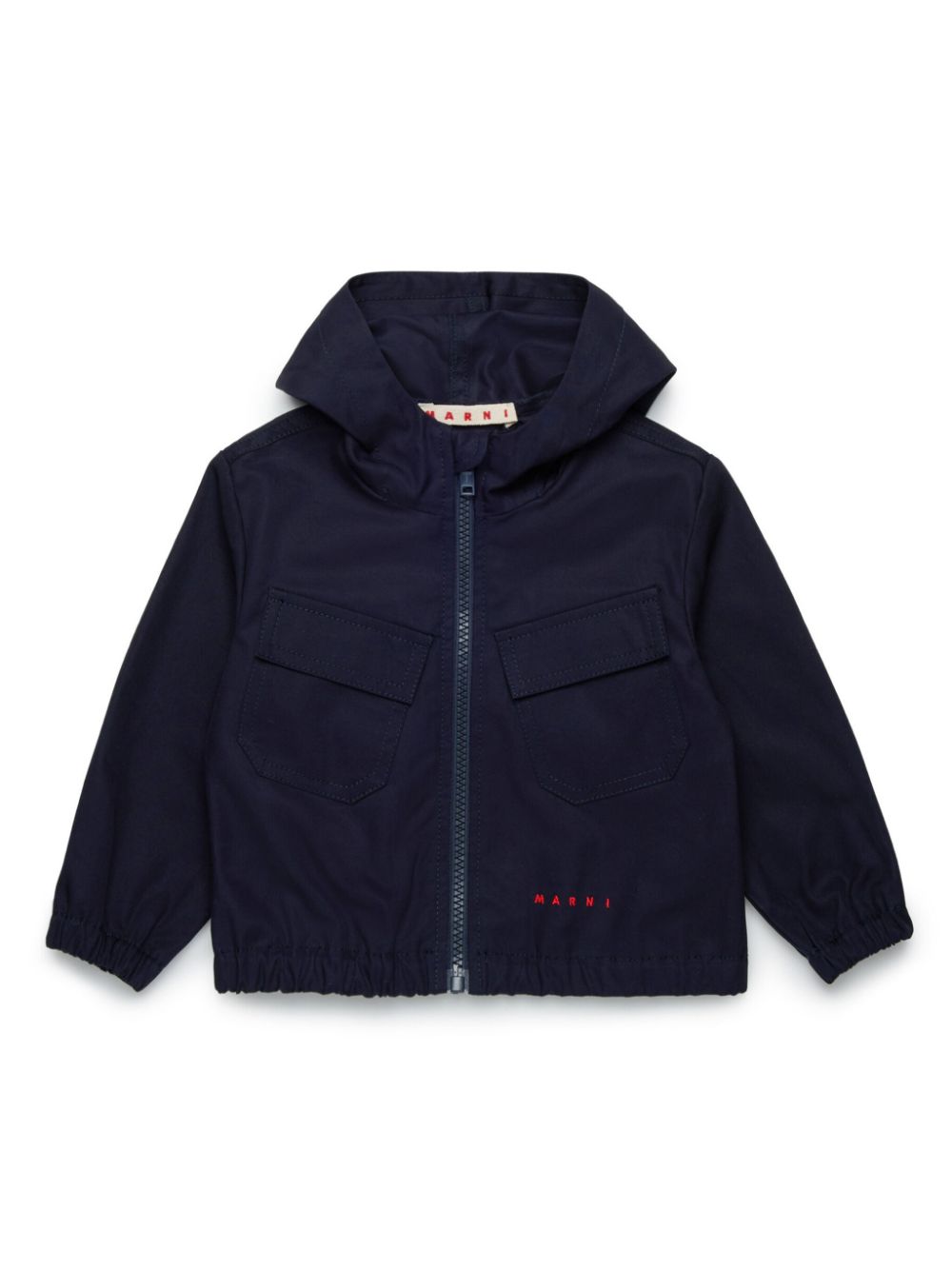 Marni Kids logo-embroidery jacket - Blue von Marni Kids