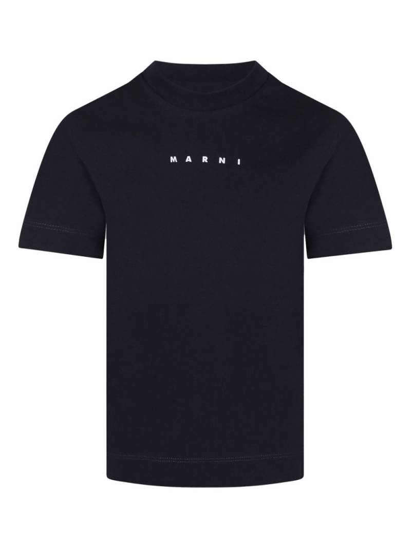 Marni Kids logo-print T-shirt - Blue von Marni Kids