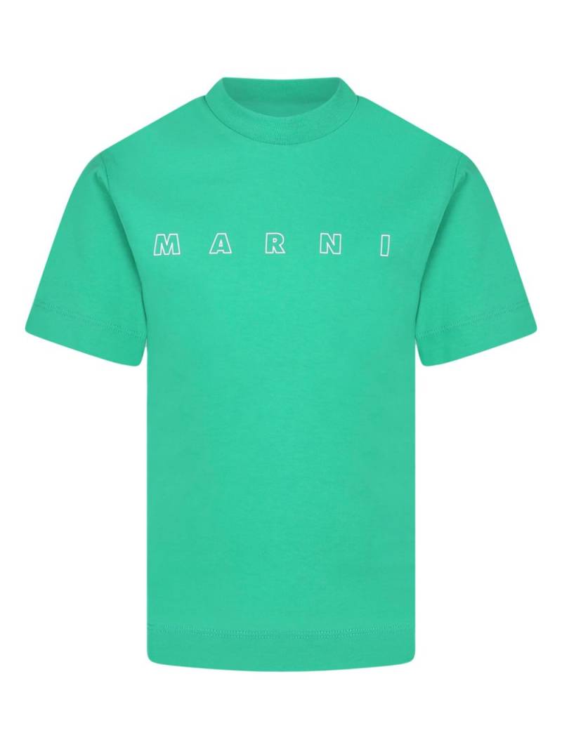 Marni Kids logo-print T-shirt - Green von Marni Kids