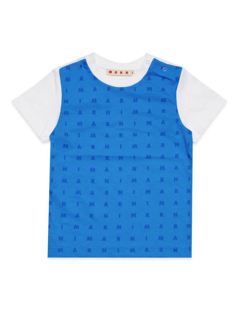 Marni Kids logo-print cotton T-shirt - Blue von Marni Kids