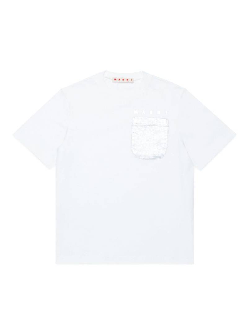 Marni Kids logo-print cotton T-shirt - White von Marni Kids