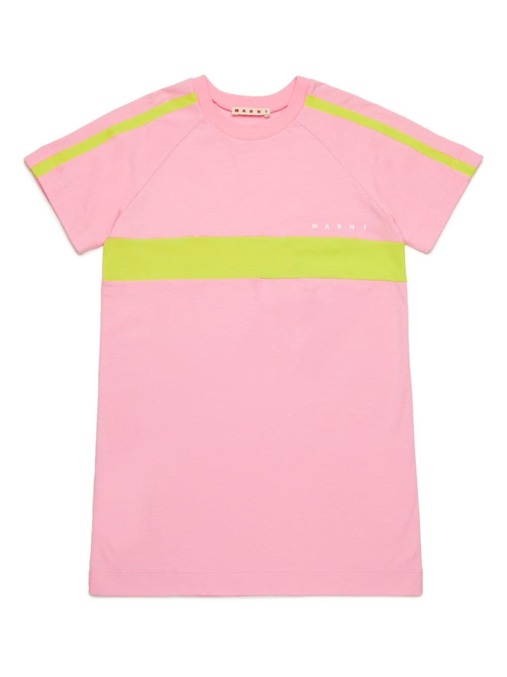 Marni Kids logo-print cotton T-shirt dress - Pink von Marni Kids