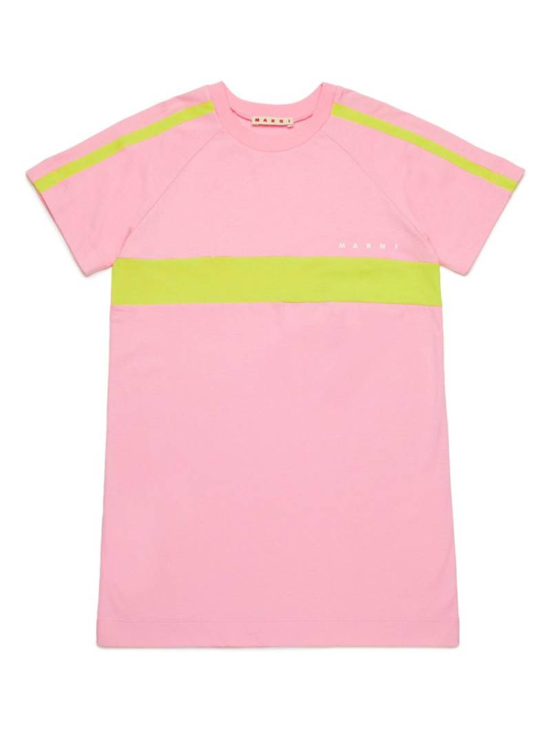 Marni Kids logo-print cotton T-shirt dress - Pink von Marni Kids