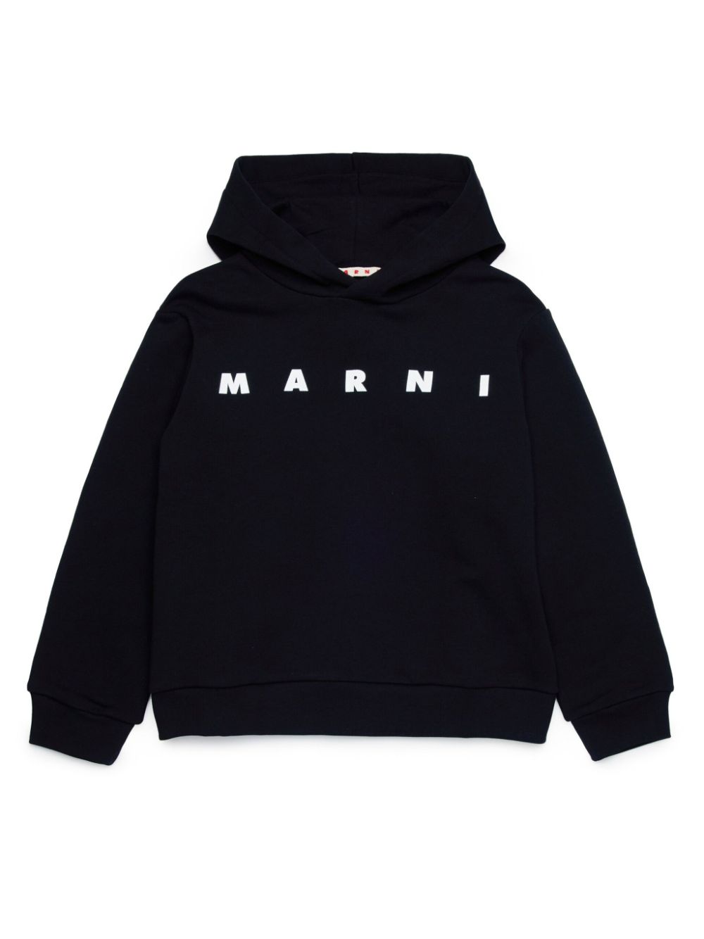 Marni Kids logo-print cotton hoodie - Black von Marni Kids