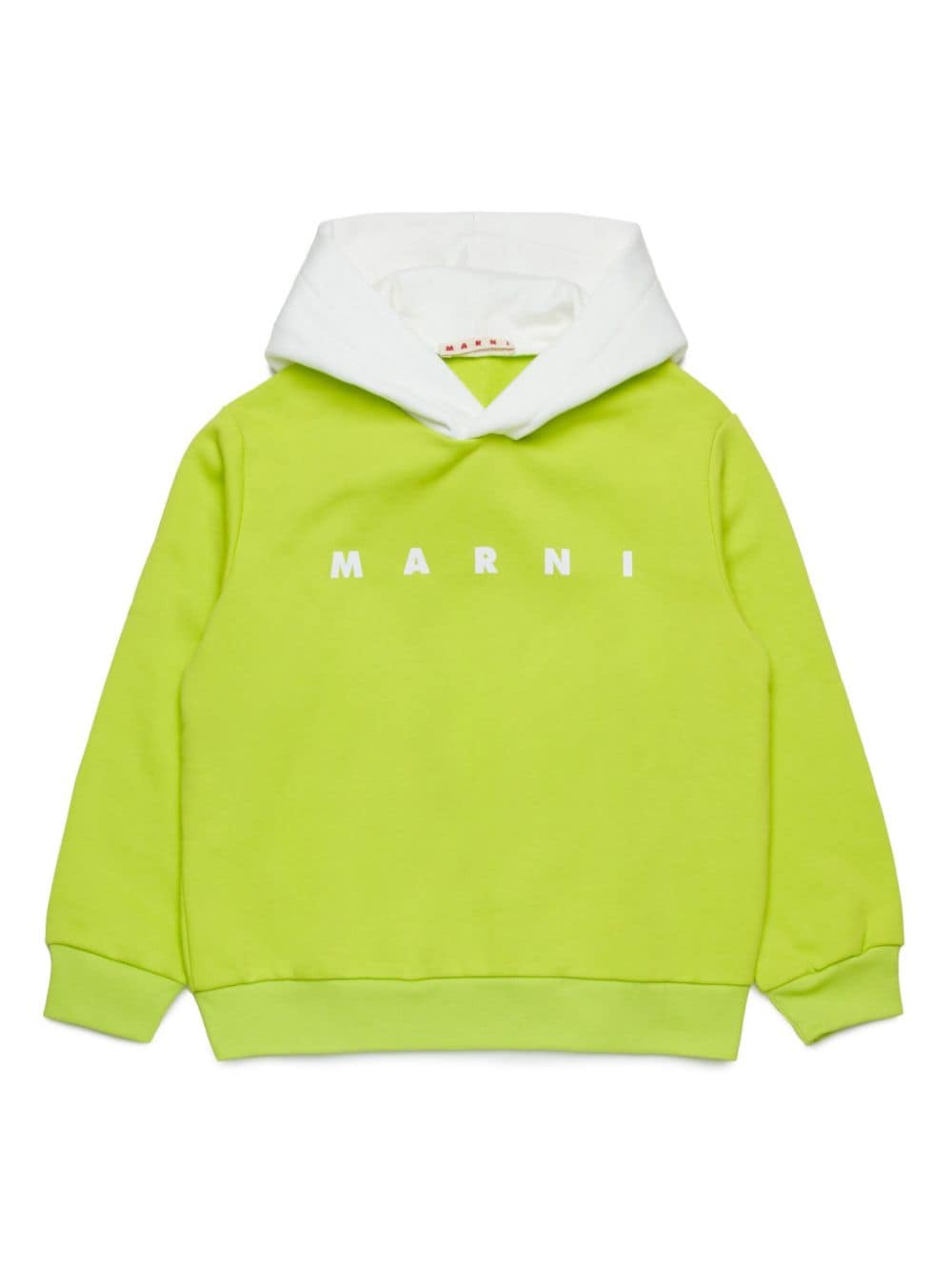 Marni Kids logo-print cotton hoodie - Green von Marni Kids