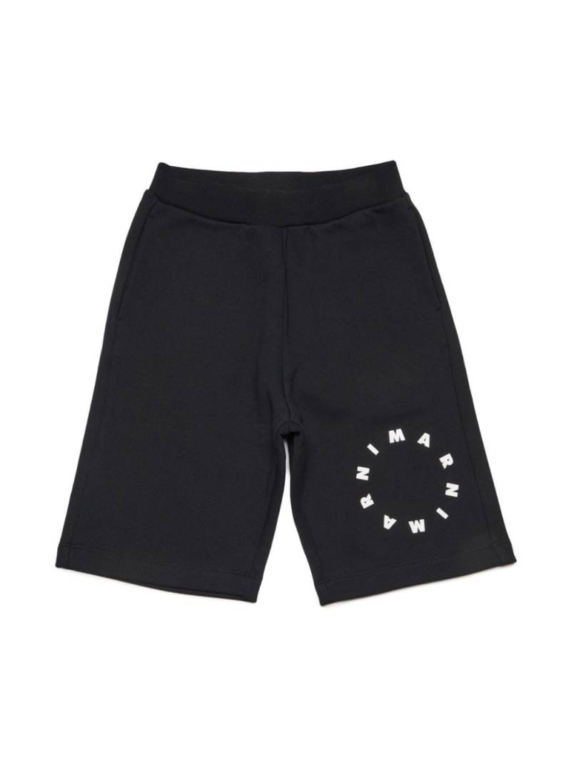 Marni Kids logo-print cotton shorts - Black von Marni Kids