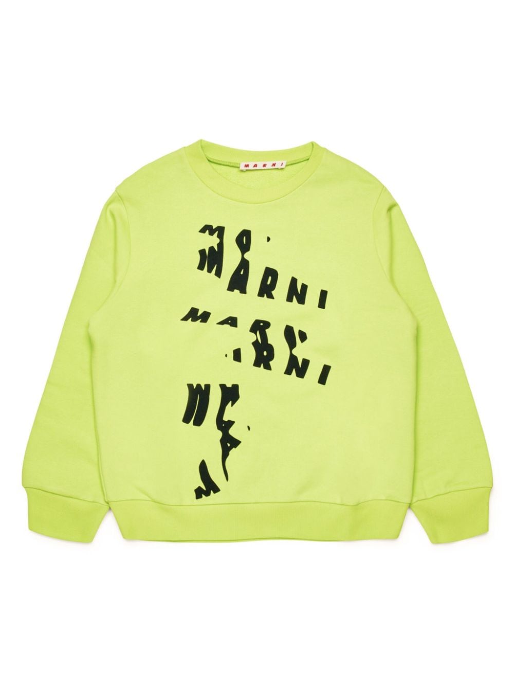 Marni Kids logo-print cotton sweatshirt - Green von Marni Kids