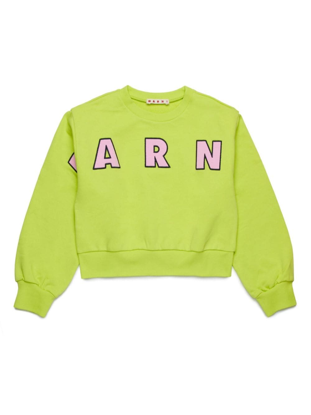 Marni Kids logo-print cotton sweatshirt - Green von Marni Kids