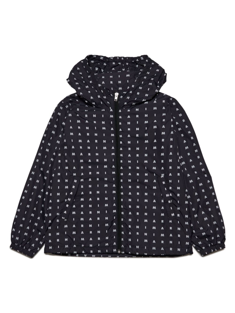 Marni Kids logo-print hooded jacket - Black von Marni Kids