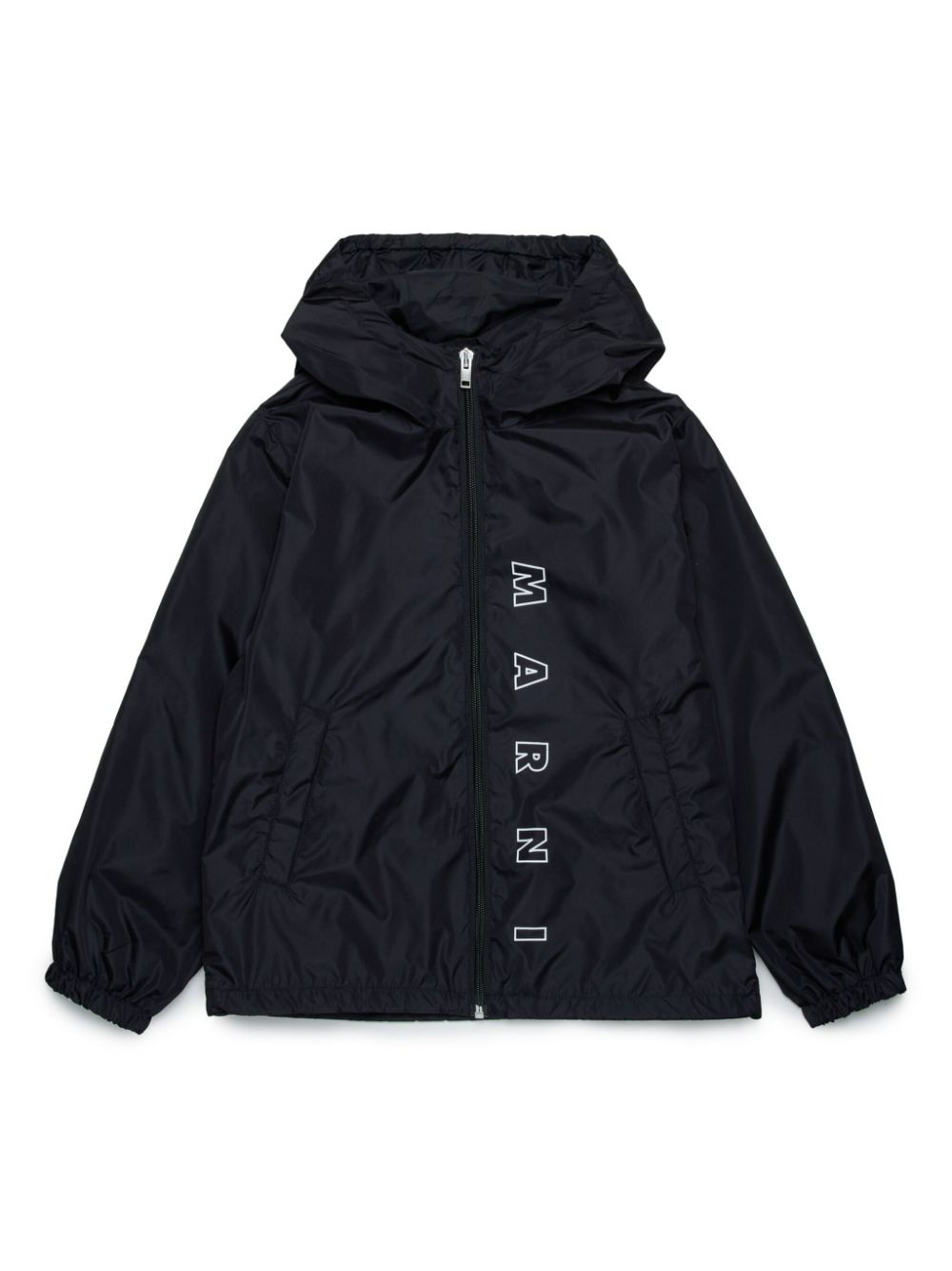 Marni Kids logo-print hooded jacket - Black von Marni Kids