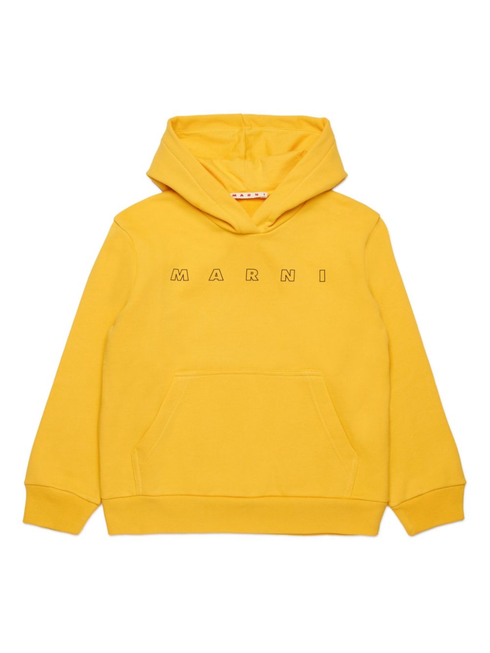 Marni Kids logo-print hoodie - Yellow von Marni Kids