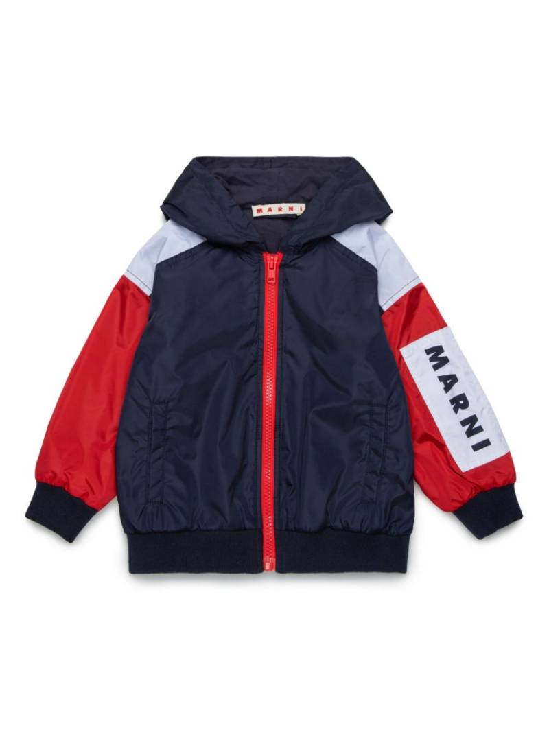 Marni Kids logo-print jacket - Blue von Marni Kids